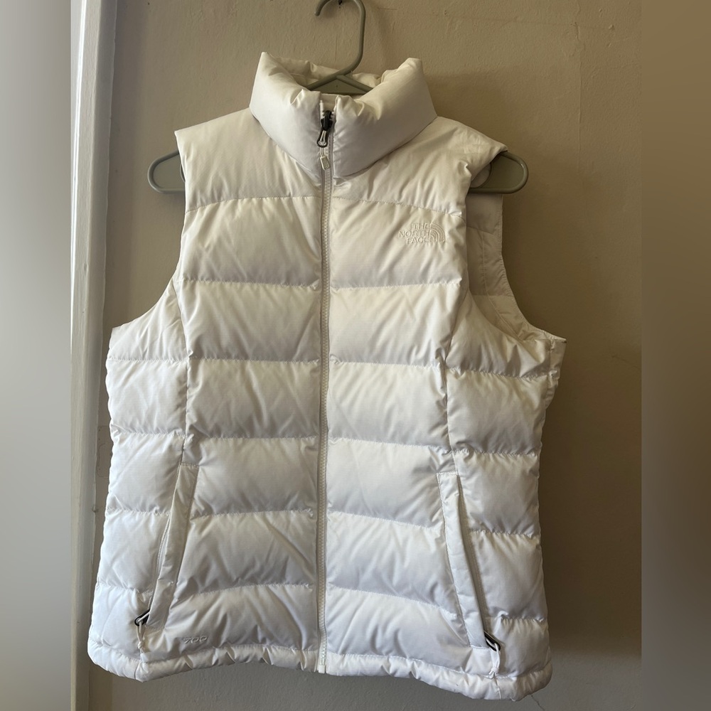 North Face 700fill down puffy vest White